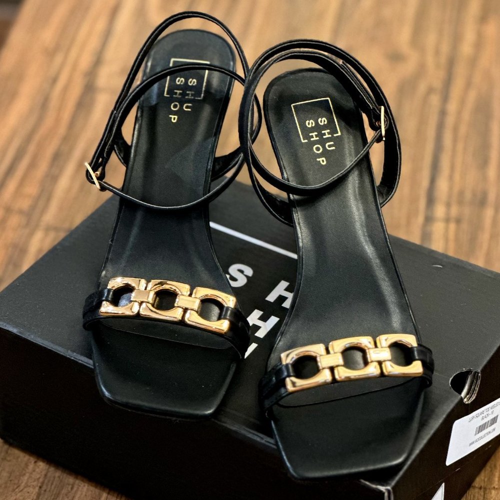 Lush Square Toe Heeled Sandal
